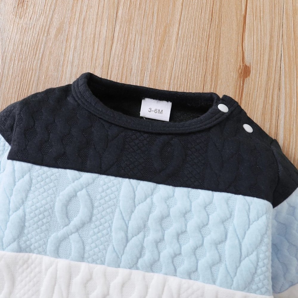 Colorblock Braided Sweater Set - Picture 2 of 6